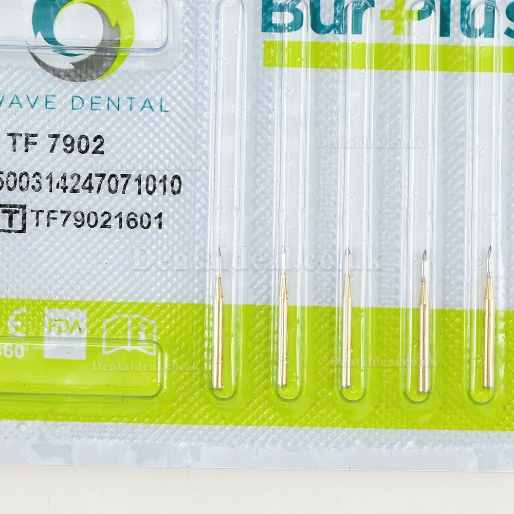 10Pcs Wave Dental Narrow Tapered End TF 7902 Bur Trimming Finishing 12 Blade Carbide Burs